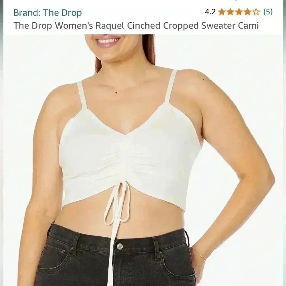 Cinched cropped sweater cami